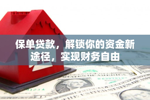 珠海保单贷款，解锁你的资金新途径，实现财务自由