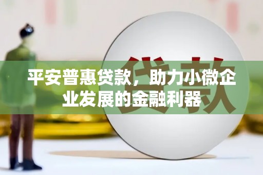 珠海平安普惠贷款，助力小微企业发展的金融利器